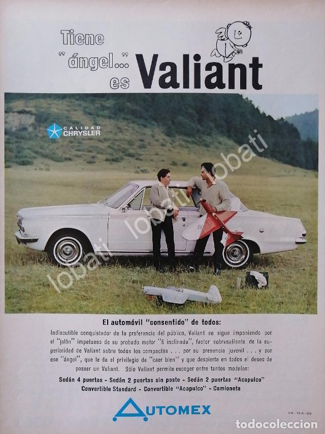 Collezionismo di affissi: CARTEL ANTIGUO ORIGINAL DE AUTOS CHRYSLER DODGE VALIANT 1965 / N81