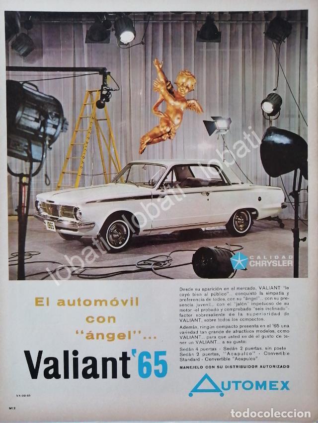 Collezionismo di affissi: CARTEL ANTIGUO ORIGINAL DE AUTOS CHRYSLER DODGE VALIANT 1965 / N80