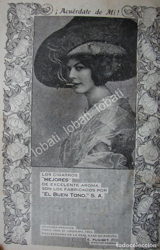 Collezionismo di affissi: CARTEL ANTIGUO ORIGINAL DE AFICHE DE CIGARROS MEJORES CIGARRERA EL BUEN TONO 1914 /275
