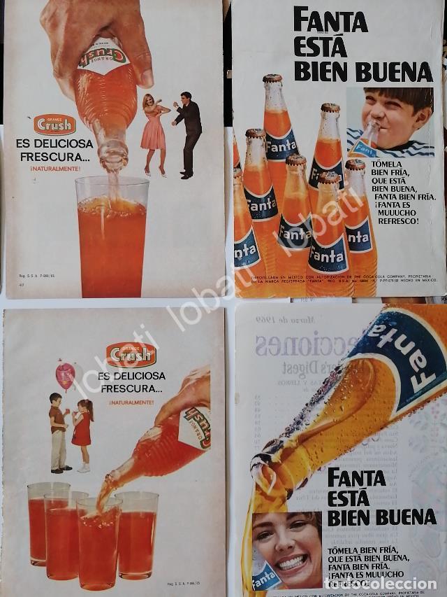 Collezionismo di affissi: CARTEL ANTIGUO ORIGINAL DE SET DE 4 AFICHES REFRESCOS FANTA, ESTA BIEN BUENA 1969