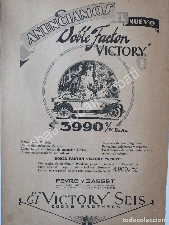 Poster collecting: CARTEL ANTIGUO ORIGINAL DE AUTOS DODGE BROTHER VICTORIA SEIS 1927 /113