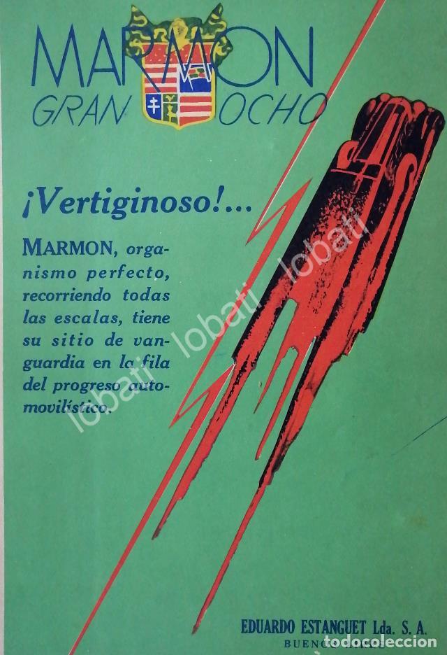Sammeln von Plakaten: CARTEL ANTIGUO ORIGINAL DE AUTOS MARMON GRAN 8 1926 /118 MU RAR0
