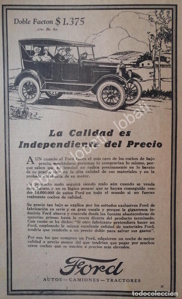Collezionismo di affissi: CARTEL ANTIGUO ORIGINAL DE AUTOS FORD DOBLE FAETON 1926 /125