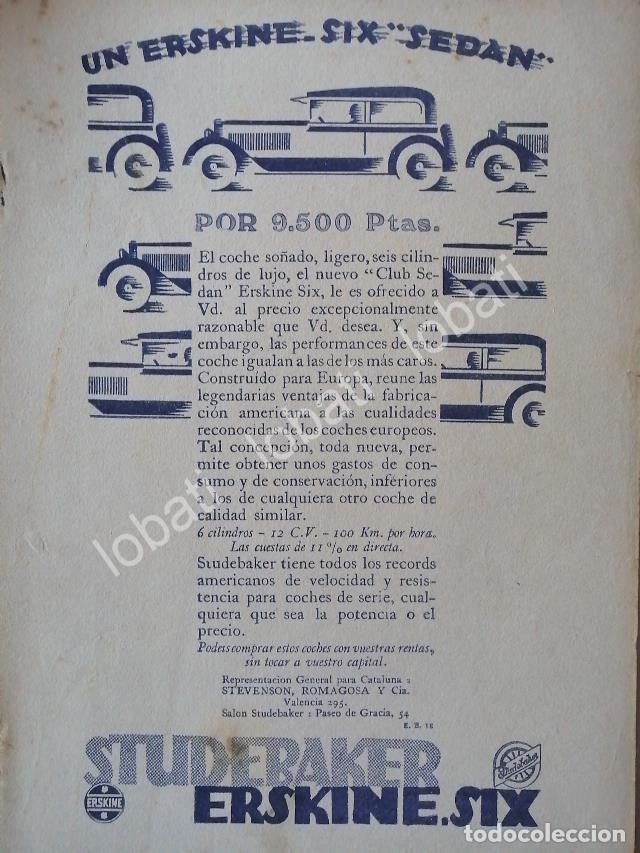 Collezionismo di affissi: CARTEL ANTIGUO ORIGINAL DE AUTOS STUDEBAKER ERSKINE SIX CLUB SEDAN 1926 /130