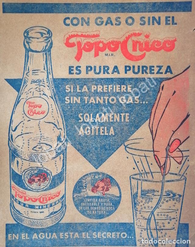 Collezionismo di affissi: CARTEL ANTIGUO ORIGINAL DE AGUA MINERAL TOP CHICO 1946 /116
