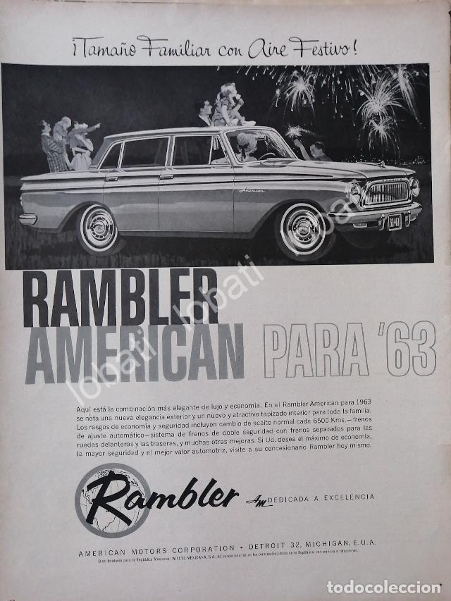 Collezionismo di affissi: CARTEL ANTIGUO ORIGINAL DE AUTOS AMERICAN RAMBLER 1963 /136