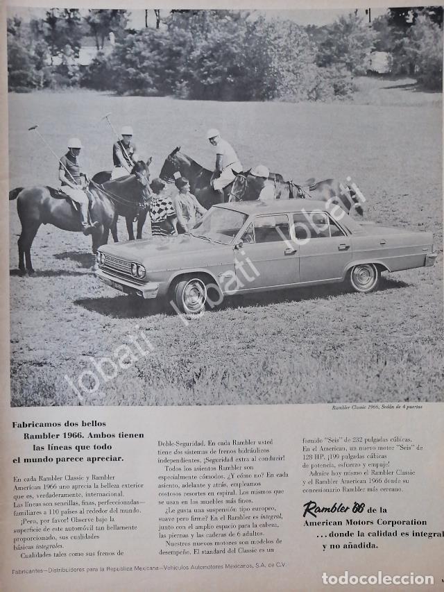 Collezionismo di affissi: CARTEL ANTIGUO ORIGINAL DE AUTOS RAMBLER 1966 /134