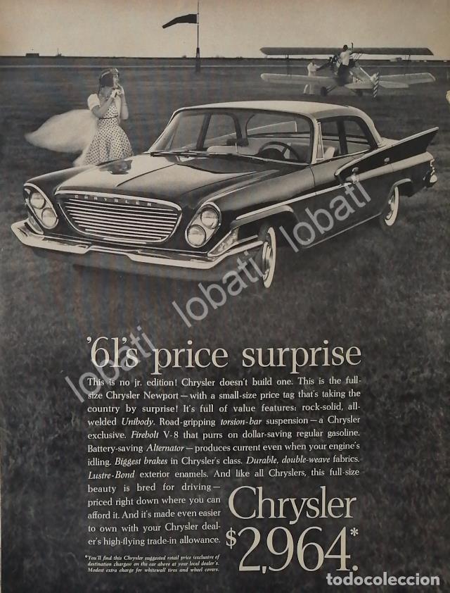 Collezionismo di affissi: CARTEL ANTIGUO ORIGINAL DE AUTOS CHRYSLER NEWPORT 1956 /141