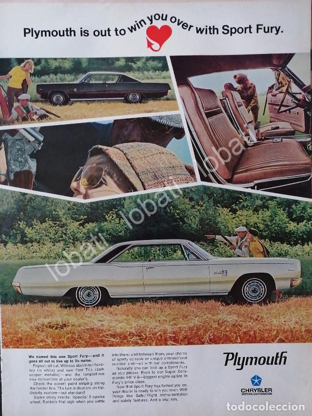 Collezionismo di affissi: CARTEL ANTIGUO ORIGINAL DE AUTOS CHRYSLER DODGE PLYMOUTH 440 1967 /146