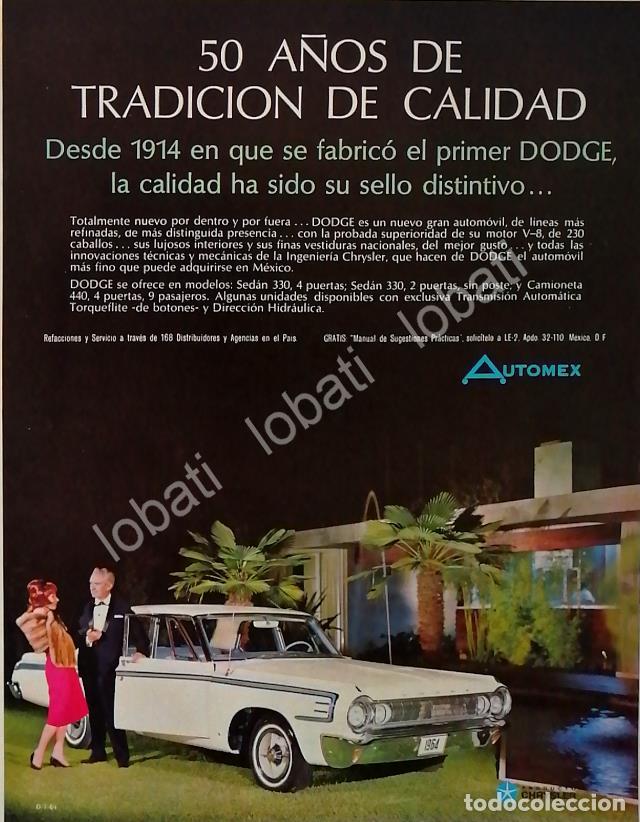 Collezionismo di affissi: CARTEL ANTIGUO ORIGINAL DE AUTOS CHRYSLER MEXICO 50 ANIVERSARIO 1964 / RARO