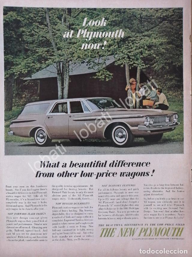 Collezionismo di affissi: CARTEL ANTIGUO ORIGINAL DE AUTOS CHRYSLER PLYMOUTH WAGON 1962 /151