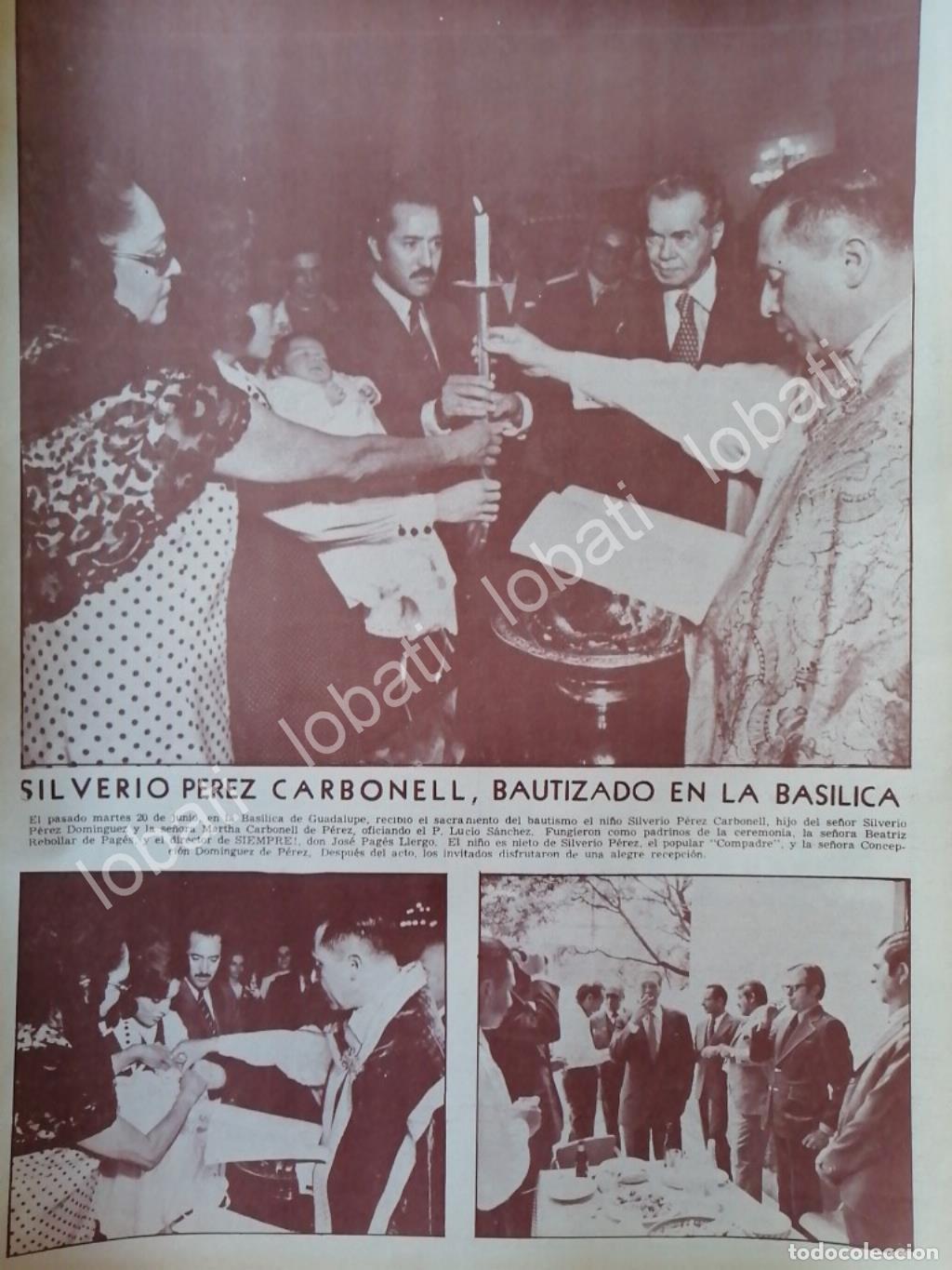 Poster collecting: CARTEL ANTIGUO ORIGINAL DE . BAUTIZAN A SILVERIO PEREZ CARBONELL