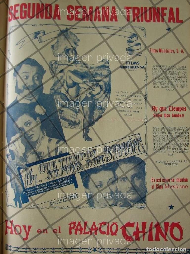Collectionnisme d'affiches: CARTEL RETRO PELICULA QUE TIEMPOS SR. DON SIMON 1941 11