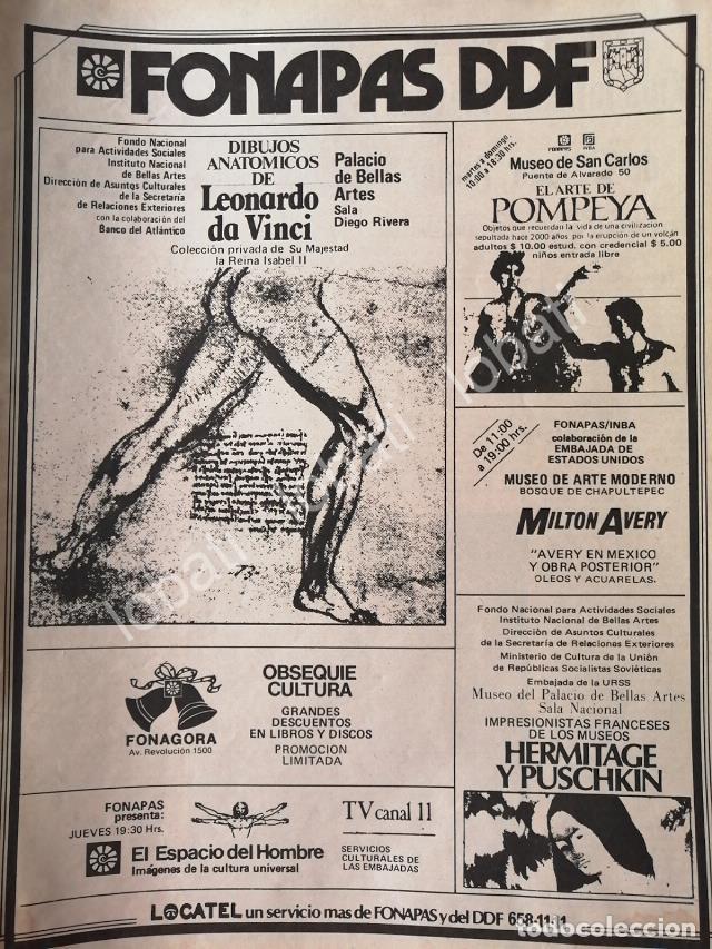 Collectionnisme d'affiches: CARTEL ANTIGUO ORIGINAL DE FONAPASS DDF COLECCION DE LA REINA ISABEL II 1982 /11