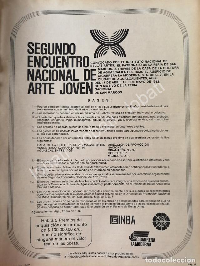 Collectionnisme d'affiches: CARTEL ANTIGUO ORIGINAL DE 2DO ENCUENTRO NACIONAL DE ARTE JOVEN 1982 /10