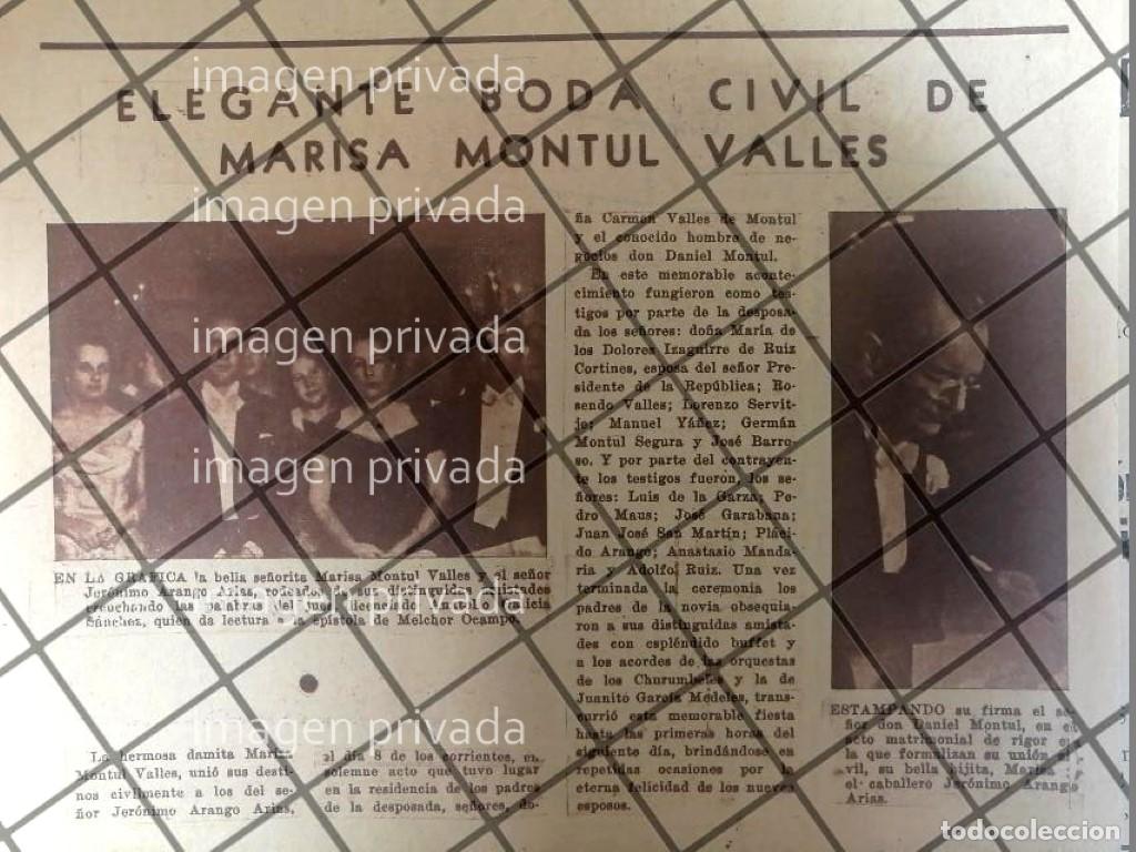 Collectionnisme d'affiches: AFICHE ANTIGUO. BODA. ARANGO MONTUL 1953