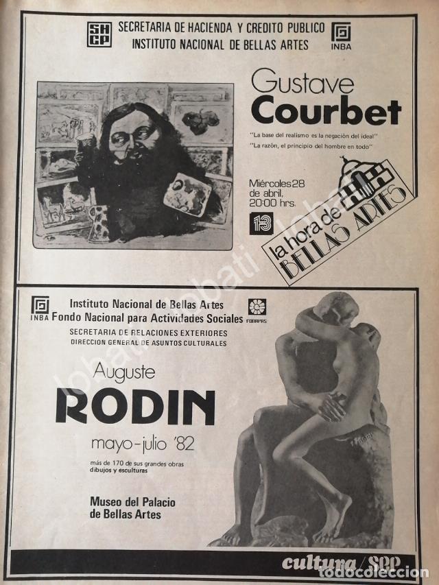 Collectionnisme d'affiches: CARTEL ANTIGUO ORIGINAL DE CULTURA/SEP SHCP PRESENTA A GUSTAVE COURBET INBA ABRIL 1982
