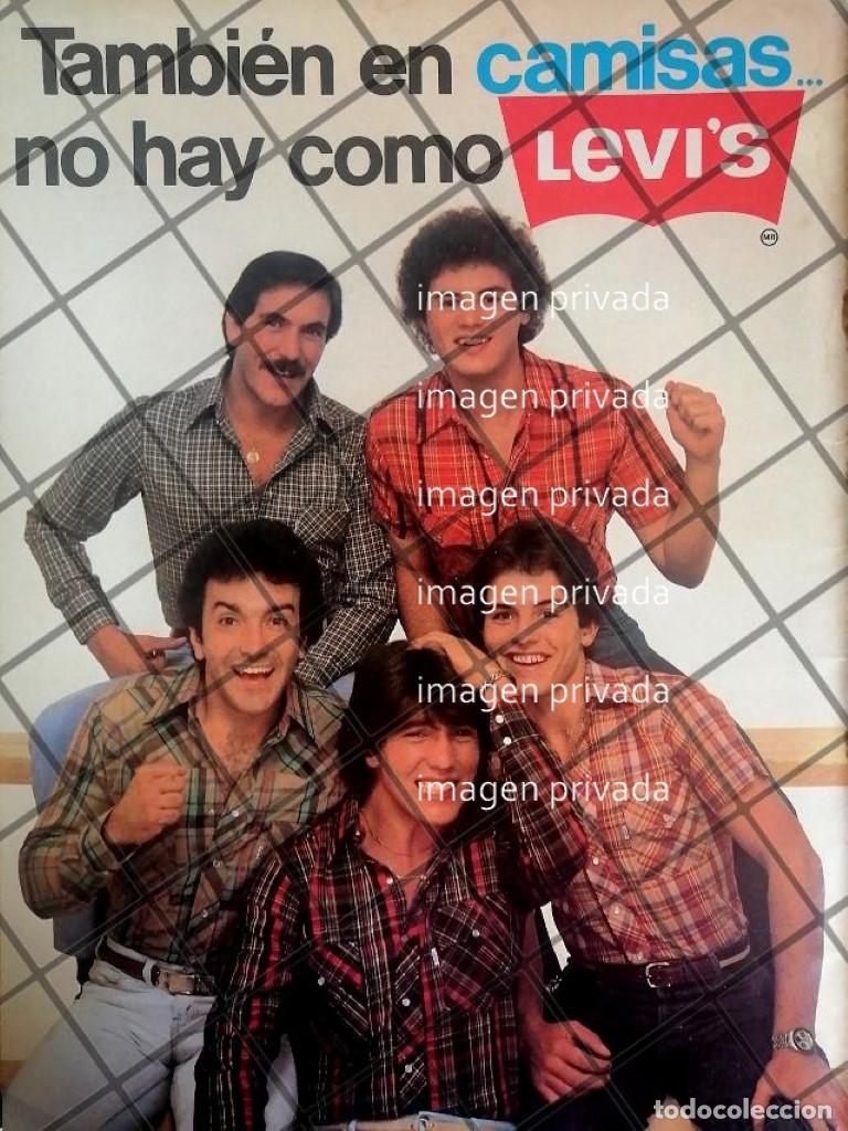 Collectionnisme d'affiches: CARTEL RETRO ERNESTO LAGUARDIA Y MANUAL SAVAL CAMISAS LEVI`S 1979