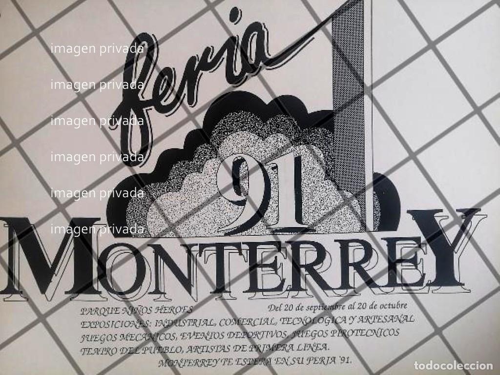 Collectionnisme d'affiches: AFICHE PUBLICITARIO ANTIGUO FERIA MONTERREY 1991