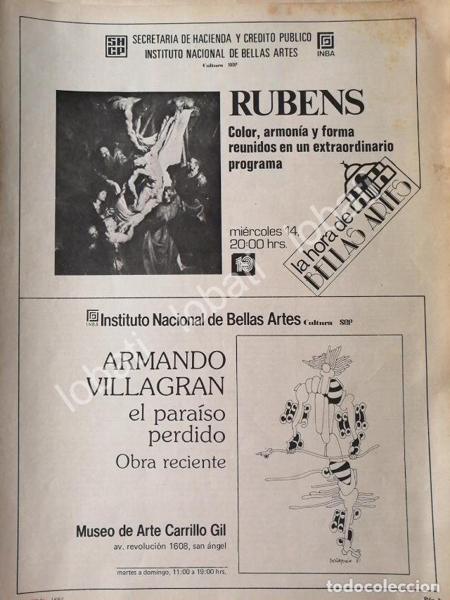 Collectionnisme d'affiches: CARTEL ANTIGUO ORIGINAL DE INBA. ARMANDO VILLAGRAN & COLECCION RUBENS 1981
