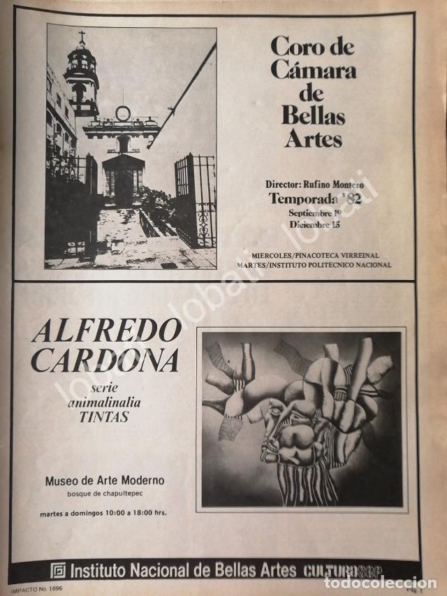 Collectionnisme d'affiches: CARTEL ANTIGUO ORIGINAL DE INBA. EXPOSICION DE ALFREDO CARDONA Y MAS 1982