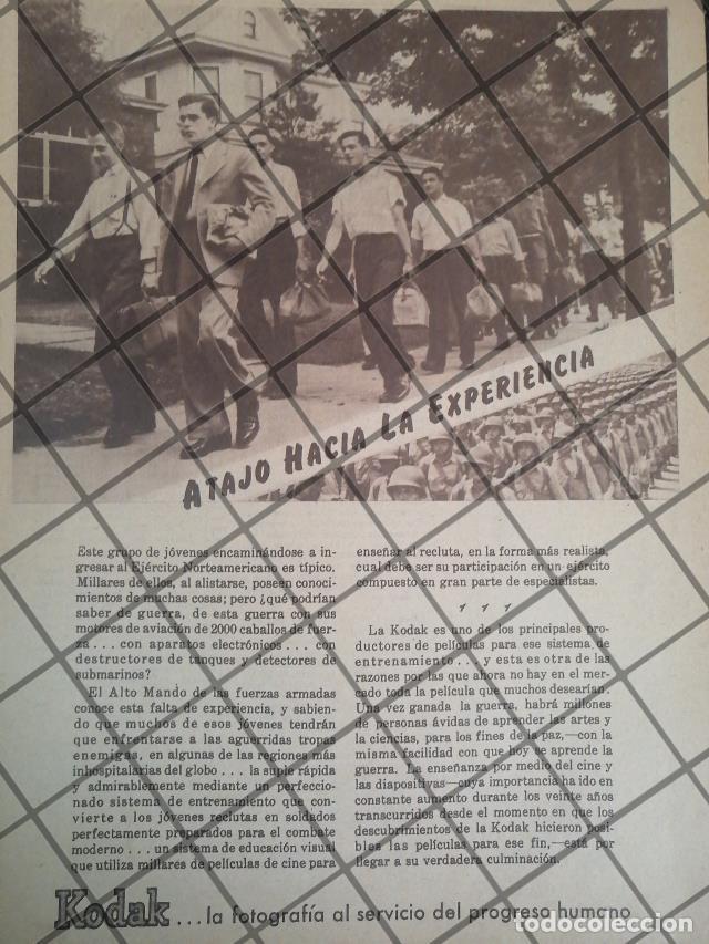 Collectionnisme d'affiches: CARTEL RETRO KODAK Y RECLUTAMIENTO MILITAR GUERRA MUNDIAL 1944 E4