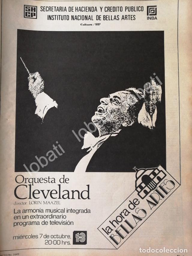 Collectionnisme d'affiches: CARTEL ANTIGUO ORIGINAL DE INBA. LORIN MAAZEL Y LA ORQUESTA DE CLEVELAND 1981 / RARO