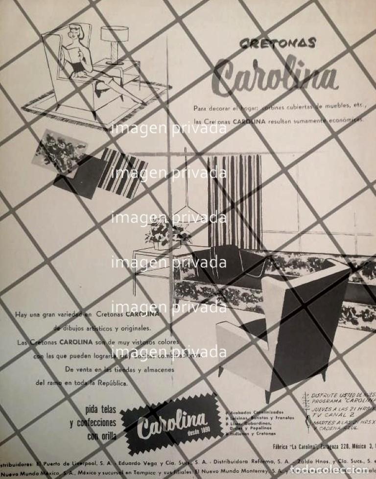 Collectionnisme d'affiches: CARTEL RETRO FABRICA DE TELAS LA CAROLINA S.A 1954 E8