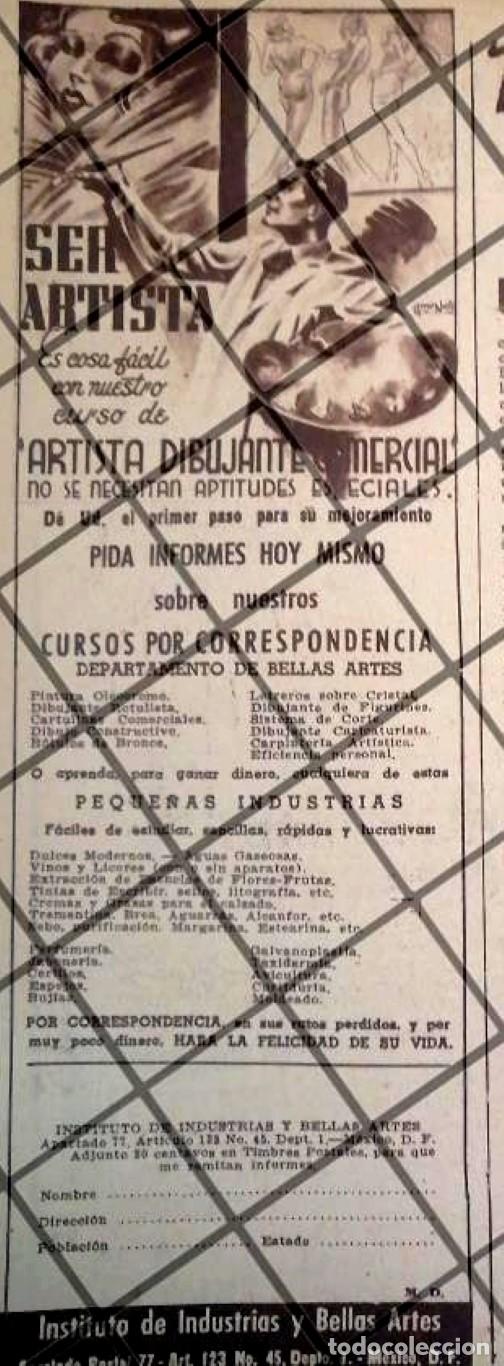 Poster collecting: CARTEL RETRO INSTITUTO DE INDUSTRIAS Y BELLAS ARTES 1945 -E23