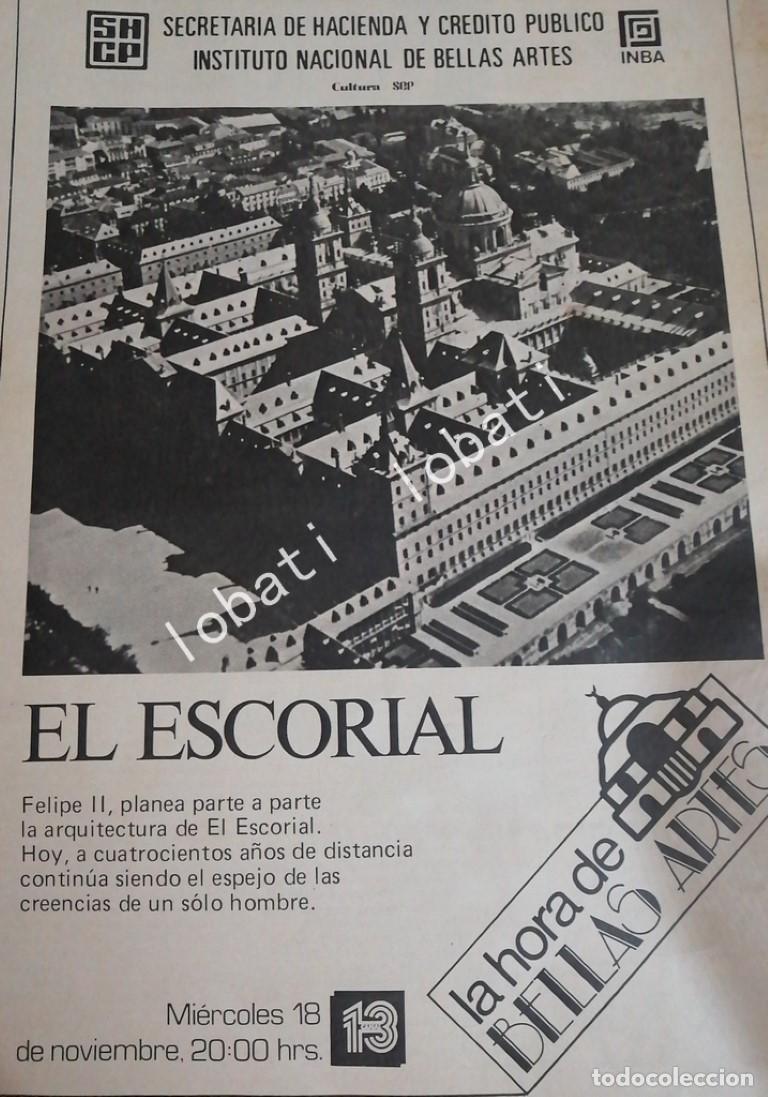 Poster collecting: CARTEL ANTIGUO ORIGINAL DE INBA. AFICHE DEL DOCUMENTAL. EL ESCORIAL 1981