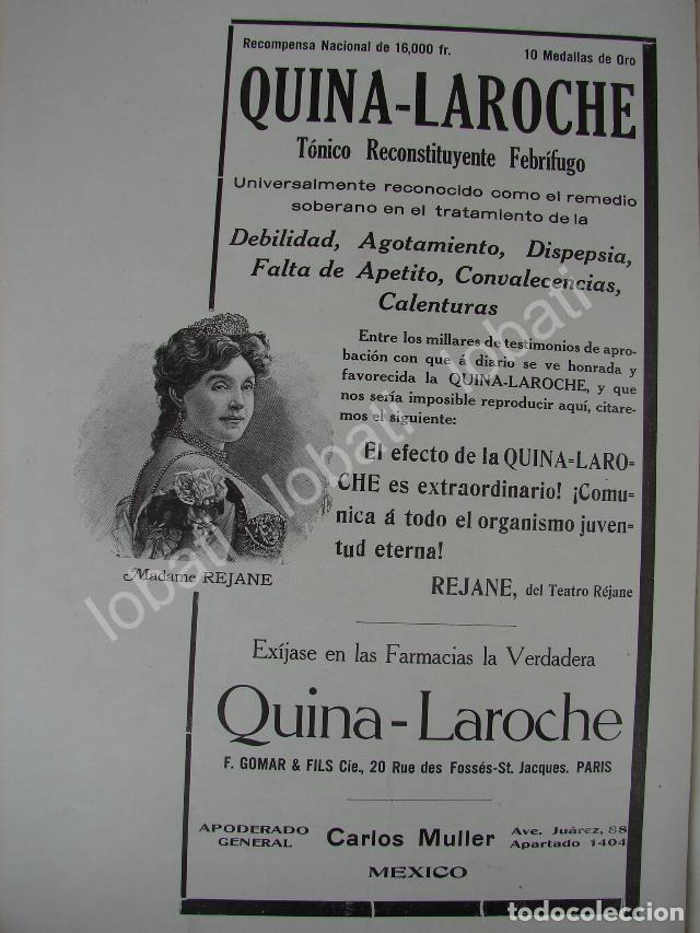 Poster collecting: CARTEL ANTIGUO ORIGINAL DE MEDICINA QUINA LAROCHE 1909 CARLOS MULLER