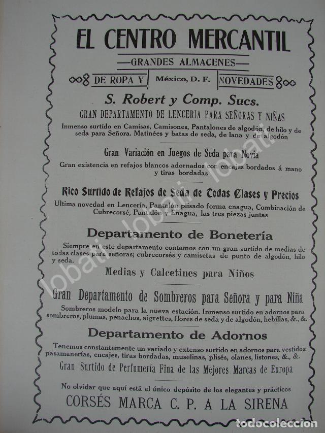Poster collecting: CARTEL ANTIGUO ORIGINAL DE TIENDA DEPARTAMENTAL EL CENTRO MERCANTIL 1909
