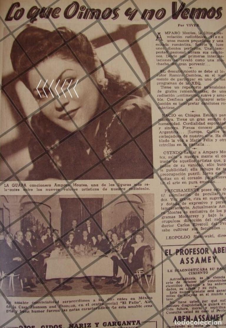 Poster collecting: AFICHE ANTIGUO INICIOS DE AMPARO MONTES 1944 Y MAS