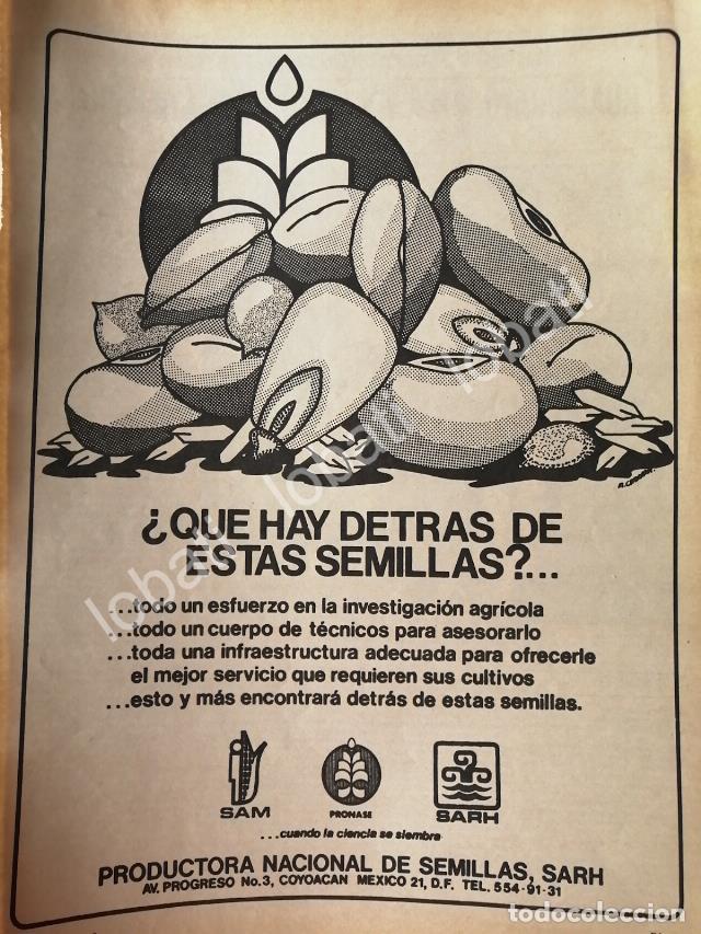 Poster collecting: CARTEL ANTIGUO ORIGINAL DE PRODUCTORA NACIONAL DE SEMILLAS SARH 1980 /16