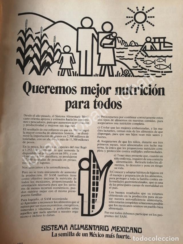 Poster collecting: CARTEL ANTIGUO ORIGINAL DE AFICHE DEL SISTEMA ALIMENTARIO MEXICANO 1981 /14