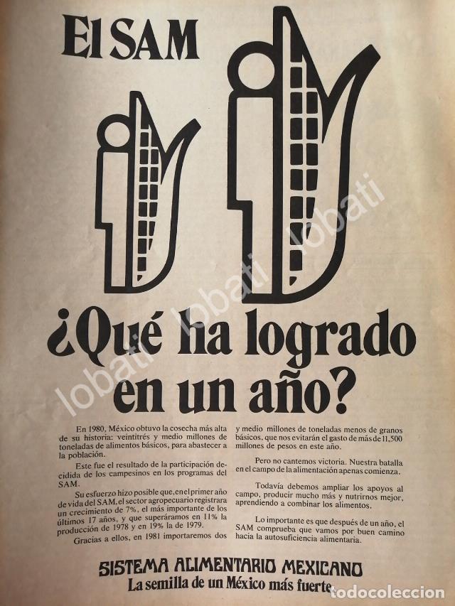 Poster collecting: CARTEL ANTIGUO ORIGINAL DE AFICHE DEL SISTEMA ALIMENTARIO MEXICANO 1981 /15