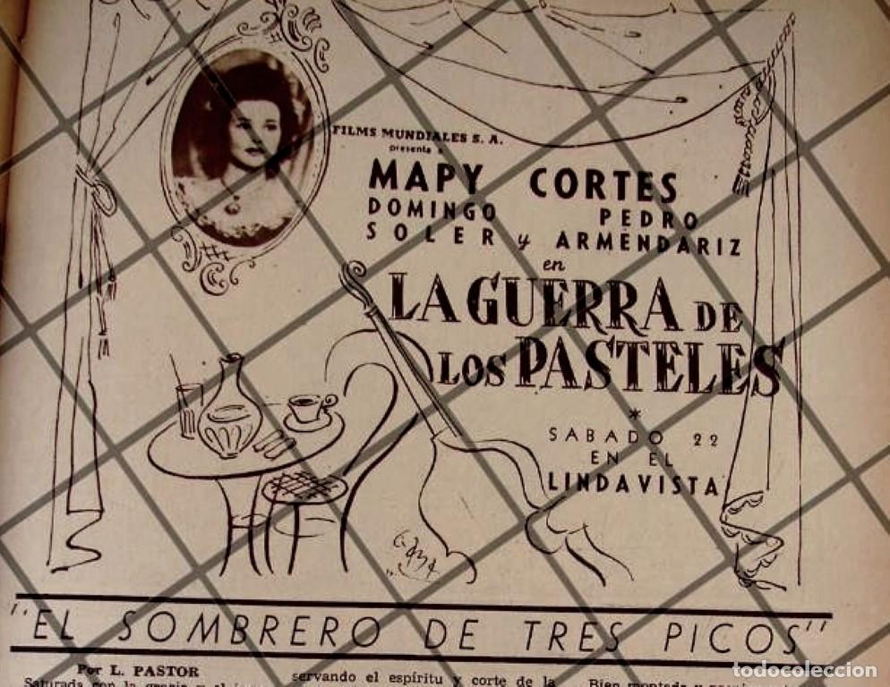 Poster collecting: AFICHE ANTIGUO PELICULA, LA GUERRA DE LOS PASTELES 1944
