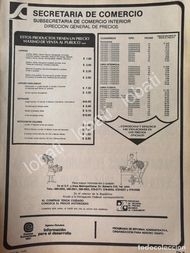 Poster collecting: CARTEL ANTIGUO ORIGINAL DE SECRETARIA DE COMERCIO 1981 UTILES ESCOLARES /24