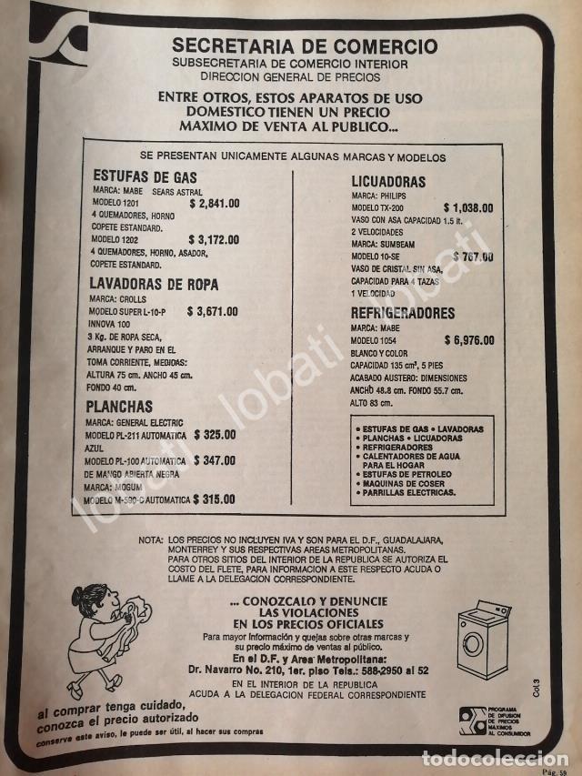 Poster collecting: CARTEL ANTIGUO ORIGINAL DE AFICHE DEL GOBIERNO 1981 SECRETARIA DE COMERCIO /31