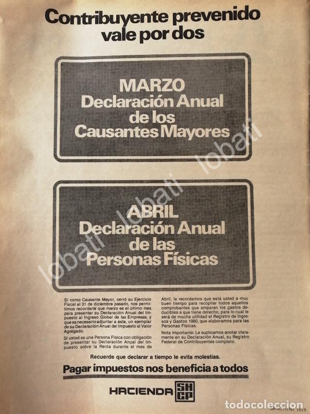 Poster collecting: CARTEL ANTIGUO ORIGINAL DE SHCP SECRETARIA DE HACIENDA 1981 /43