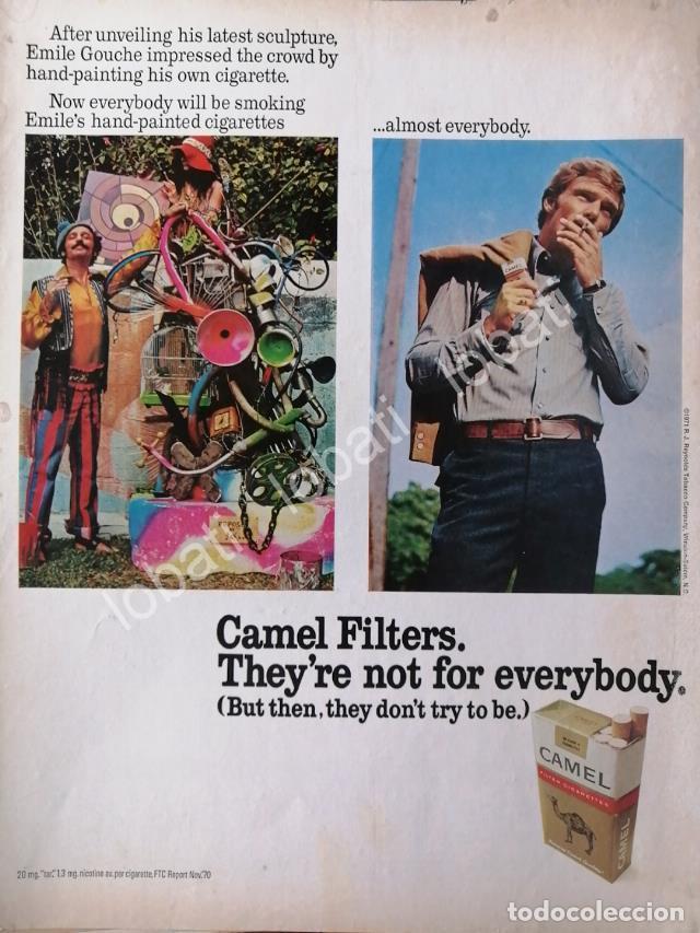 Poster collecting: CARTEL ANTIGUO ORIGINAL DE CIGARROS CAMEL 1970 /T224