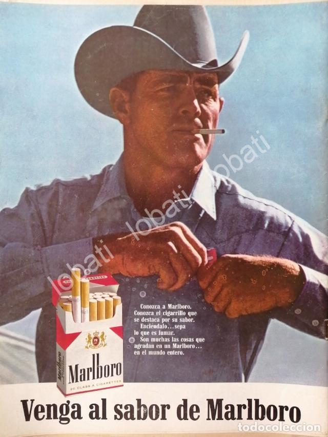 Poster collecting: CARTEL ANTIGUO ORIGINAL DE CIGARROS MARLBORO 1960s /T233