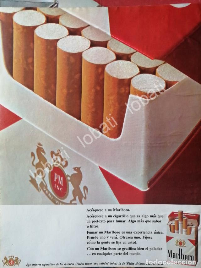 Poster collecting: CARTEL ANTIGUO ORIGINAL DE CIGARROS MARLBORO 1960s /T238