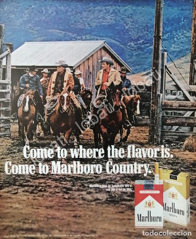 Poster collecting: CARTEL ANTIGUO ORIGINAL DE CIGARROS MARLBORO 1970 /T245