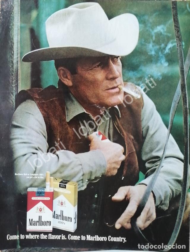 Poster collecting: CARTEL ANTIGUO ORIGINAL DE CIGARROS MARLBORO 1960s /T248