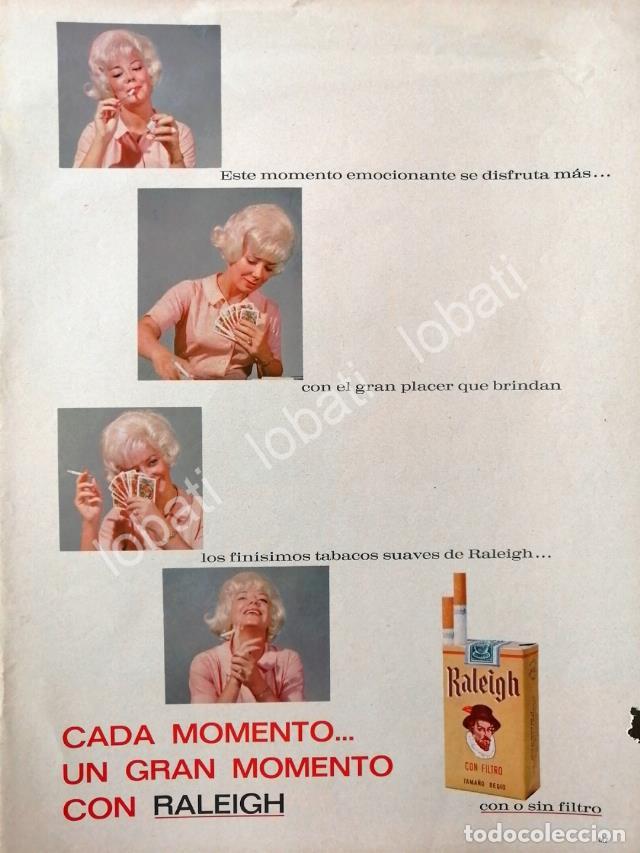 Poster collecting: CARTEL ANTIGUO ORIGINAL DE CIGARROS RALEIGH 1963 /T256