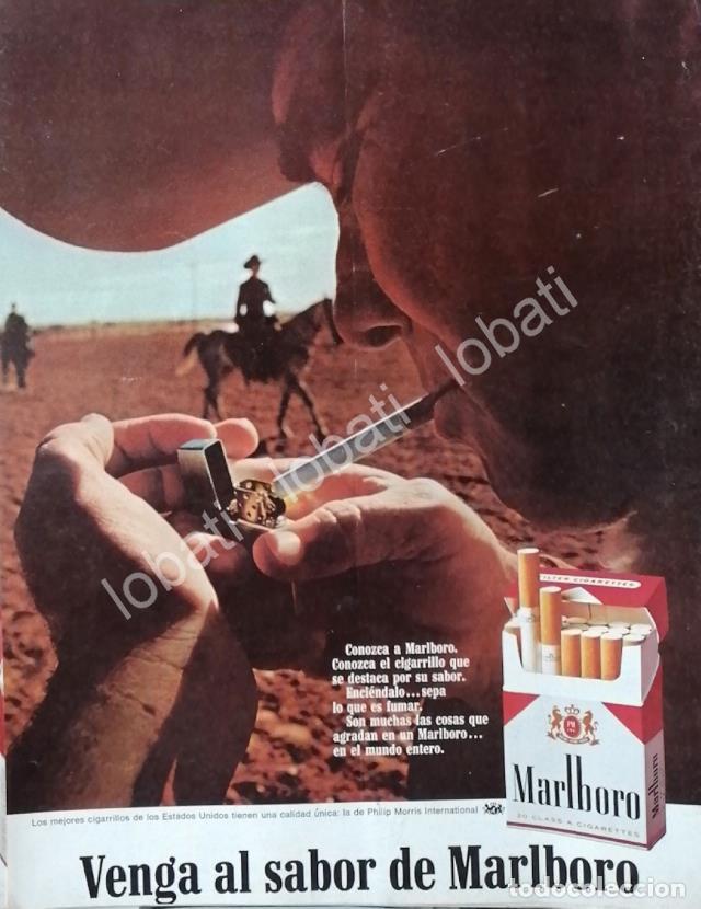 Poster collecting: CARTEL ANTIGUO ORIGINAL DE CIGARROS MARLBORO 1960s /T254