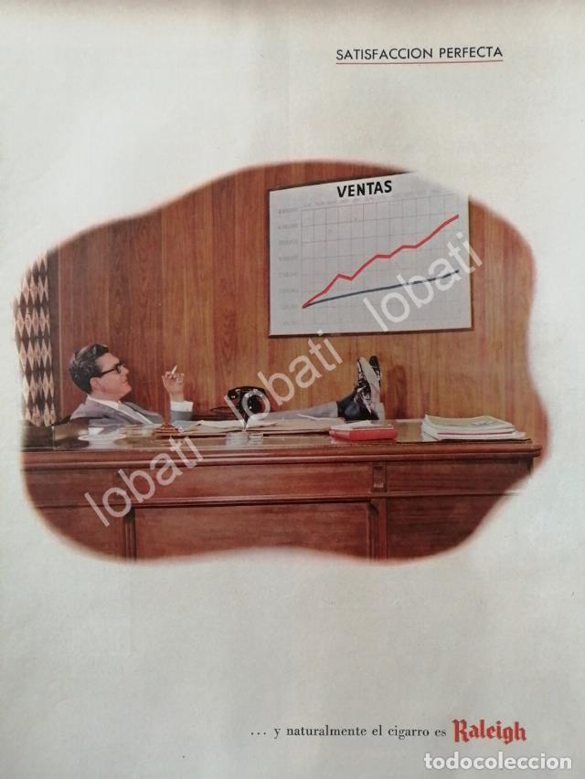 Poster collecting: CARTEL ANTIGUO ORIGINAL DE CIGARROS RALEIGH 1958 /T260