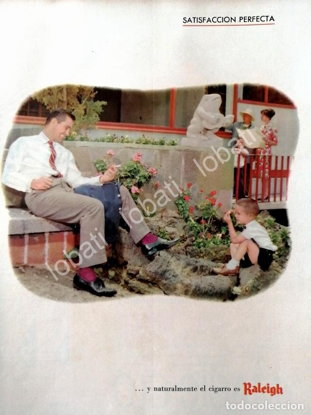 Poster collecting: CARTEL ANTIGUO ORIGINAL DE CIGARROS RALEIGH 1958 /T262 / RARO