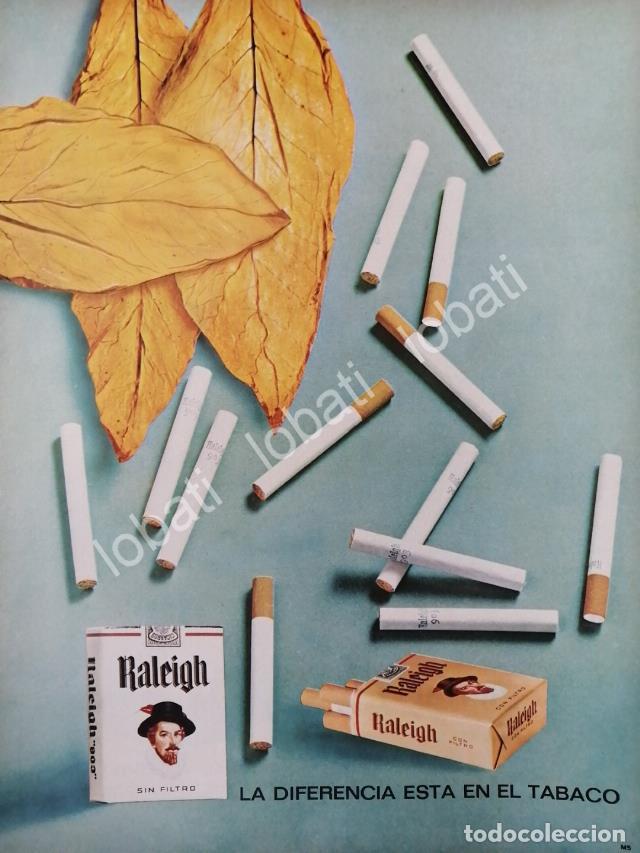 Poster collecting: CARTEL ANTIGUO ORIGINAL DE CIGARROS RALEIGH 1964 /T261 / RARO